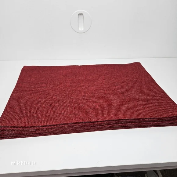 Placemats Set Of 8 In Burgundy Placemats - Picture 6 of 8